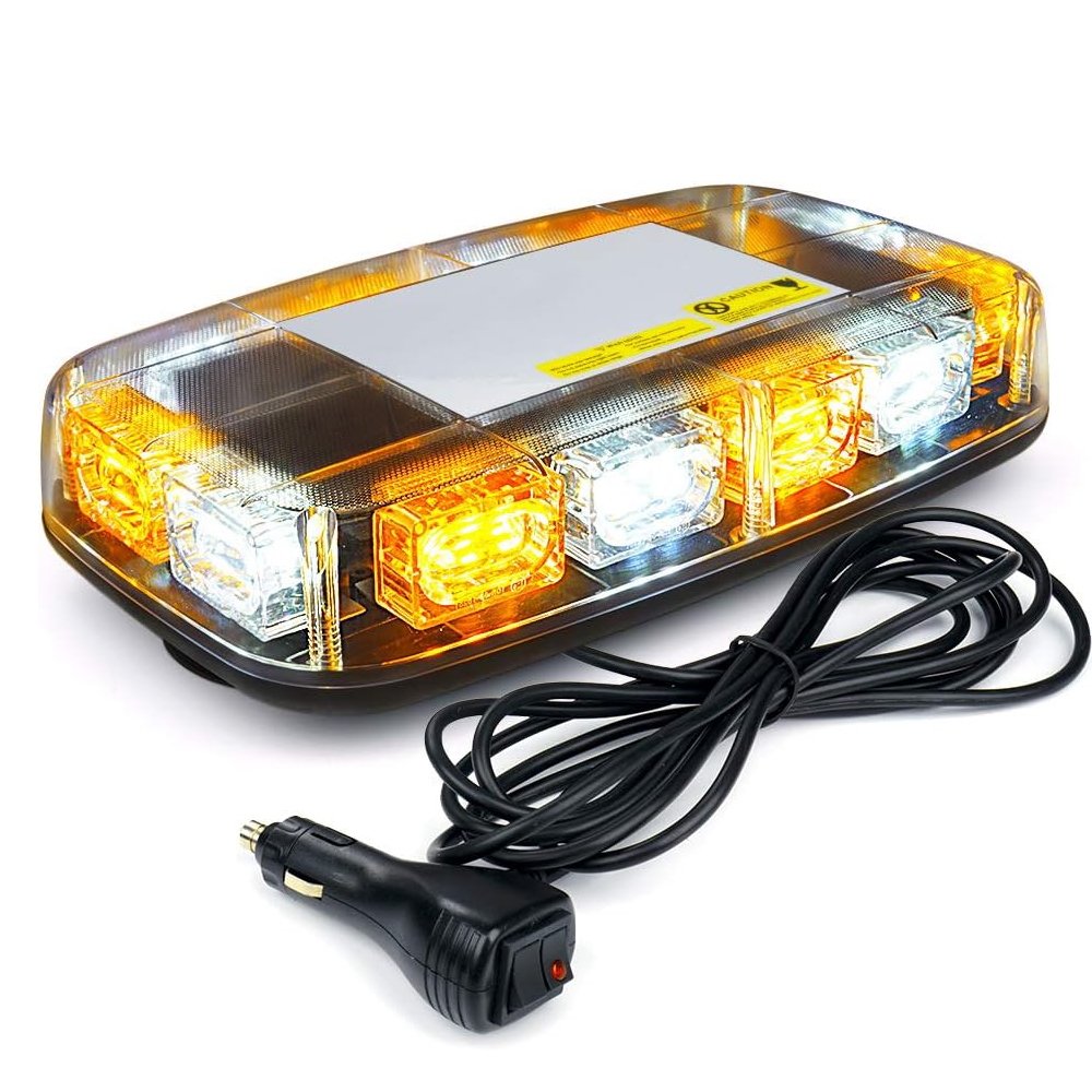 Sos Light Strobe - 48 LED Bursztynowe Lampy Stroboskopowe na